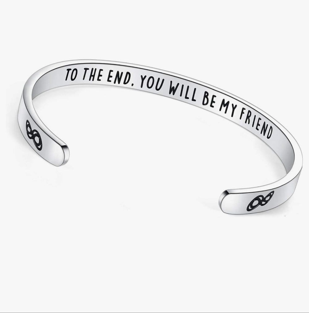 Silver Cuff Bracelet with Engraving